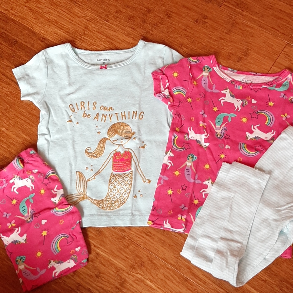 4pc Carters PJs, 3T